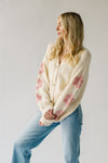 The Quimby Floral Detail Cardigan in Cream