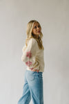 The Quimby Floral Detail Cardigan in Cream