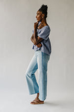 The Hoppel Wide Leg Flare Jean in Medium Blue