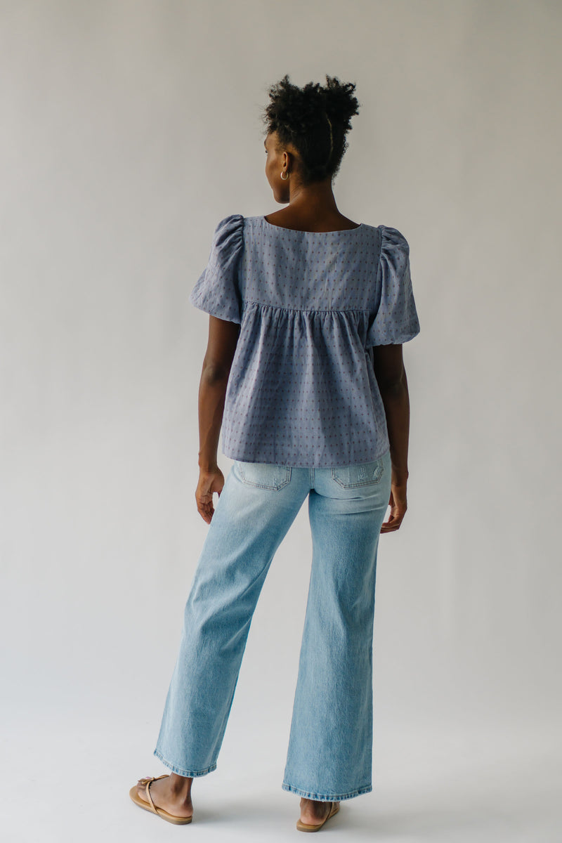 The Hoppel Wide Leg Flare Jean in Medium Blue