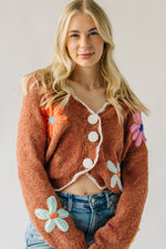 The Bodell Scalloped Edge Cardigan in Rust