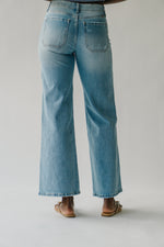 The Hoppel Wide Leg Flare Jean in Medium Blue