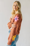 The Bodell Scalloped Edge Cardigan in Rust