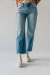 The Cullen High Rise Slim Wide Leg Jean in Medium Blue