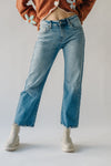 The Cullen High Rise Slim Wide Leg Jean in Medium Blue