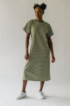 The Valarie Striped Knit Dress in Olive + Ivory