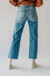 The Cullen High Rise Slim Wide Leg Jean in Medium Blue