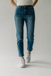 The Kincaid High Rise Slim Straight Jean in Medium Blue