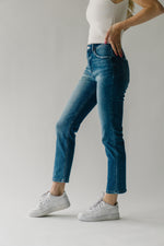 The Kincaid High Rise Slim Straight Jean in Medium Blue