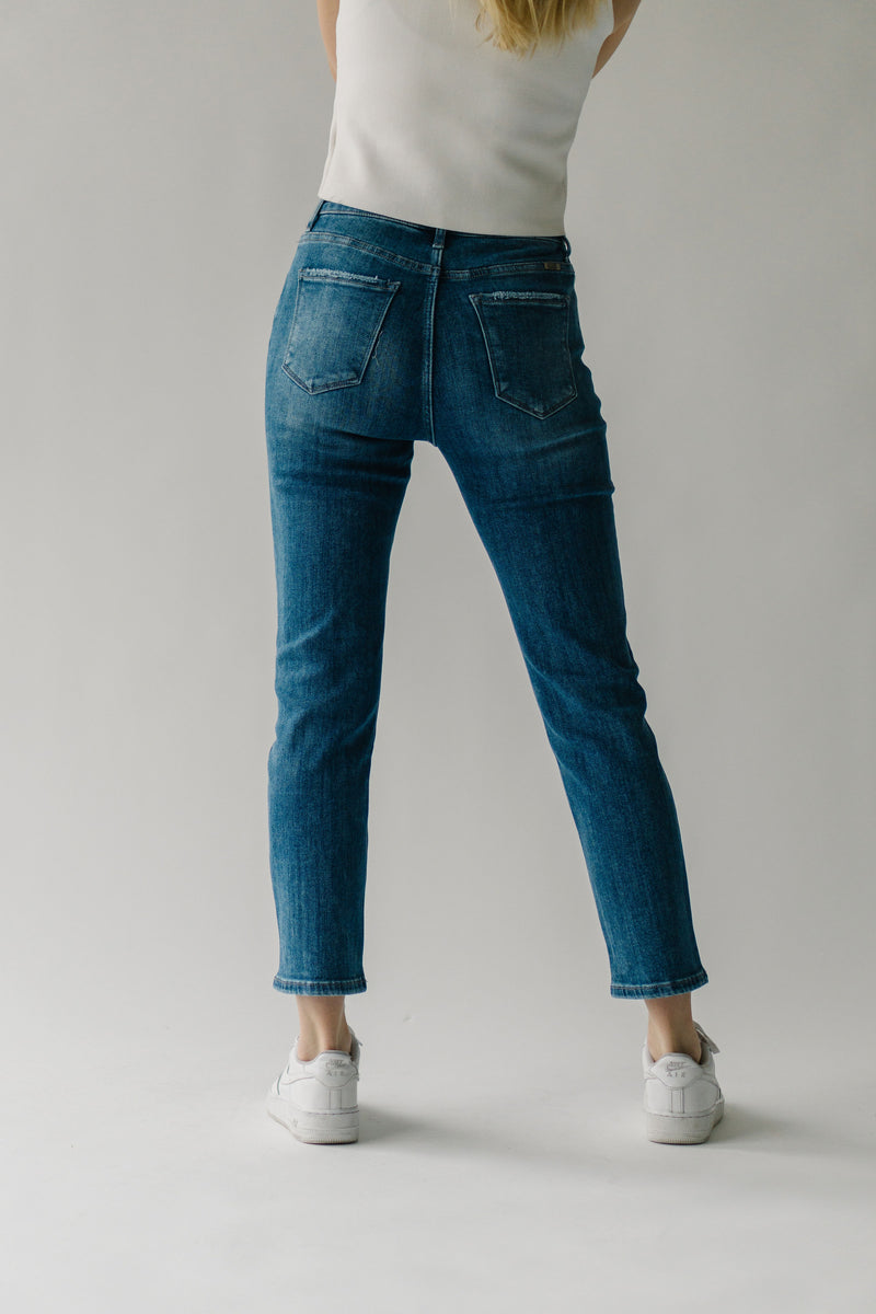 The Kincaid High Rise Slim Straight Jean in Medium Blue