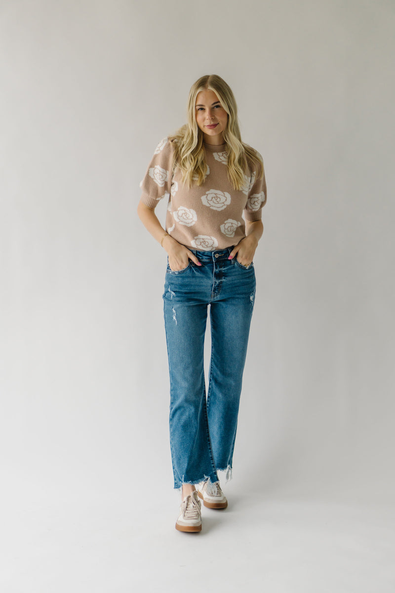 The Kessler Slim Wide Leg Jean in Medium Blue