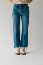 The Kessler Slim Wide Leg Jean in Medium Blue