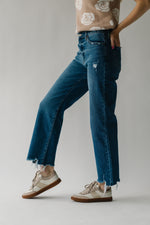 The Kessler Slim Wide Leg Jean in Medium Blue