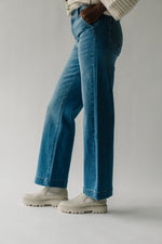 The Rotich Wide Leg Trouser Jean in Medium Blue