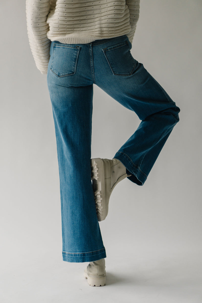 The Rotich Wide Leg Trouser Jean in Medium Blue