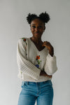 The Elvira Crochet Floral Detail Sweater in Ivory