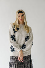 The Thomas Knit Floral Detail Sweater in Cream