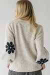 The Thomas Knit Floral Detail Sweater in Cream