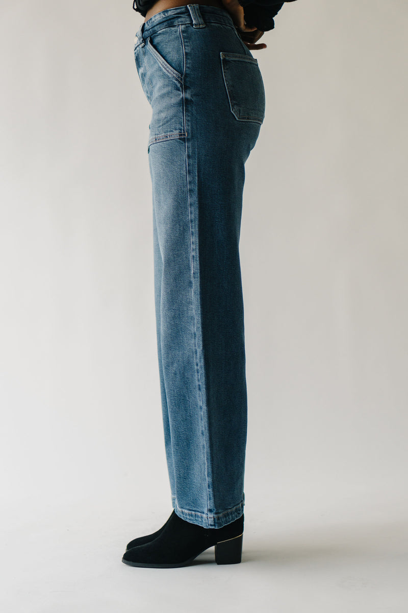 The Alonzo High Rise Wide Leg Jean in Medium Blue