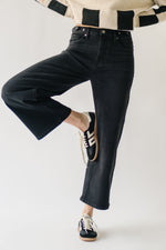 The Yancy Cropped Wide Leg Jean in Black