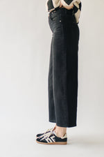 The Yancy Cropped Wide Leg Jean in Black