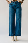 The Galdino High Rise Wide Leg Jean in Dark Blue