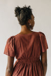 The Abello Eyelet Detail Maxi Dress in Burgundy