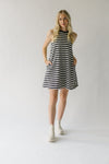 The Huddleston Striped Swing Dress in Charcoal