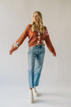 The Bodell Scalloped Edge Cardigan in Rust