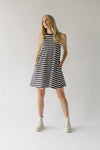 The Huddleston Striped Swing Dress in Charcoal