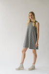 The Huddleston Striped Swing Dress in Charcoal