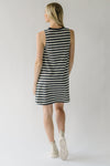 The Huddleston Striped Swing Dress in Charcoal