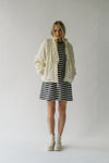 The Tarbet Floral Print Puffer Jacket in Cream