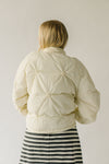 The Tarbet Floral Print Puffer Jacket in Cream