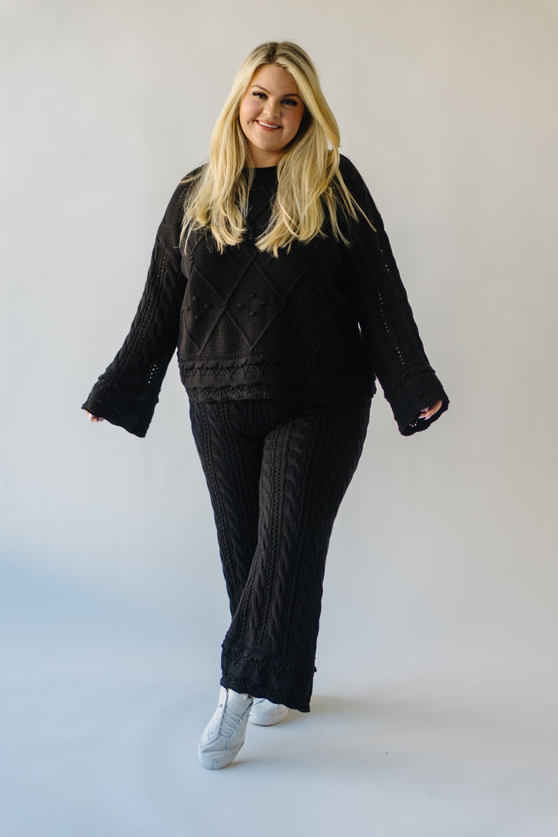 The Rupert Knit Pullover in Black