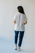 The August Poppy Tee in Vintage White