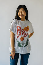 The August Poppy Tee in Vintage White