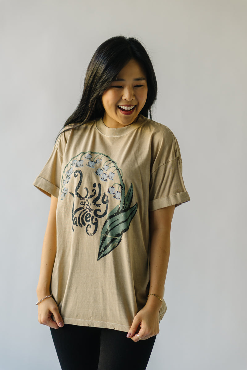 The May Lily of the Valley Tee Sand