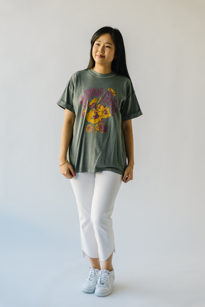 The September Morning Glory Tee in Army Green
