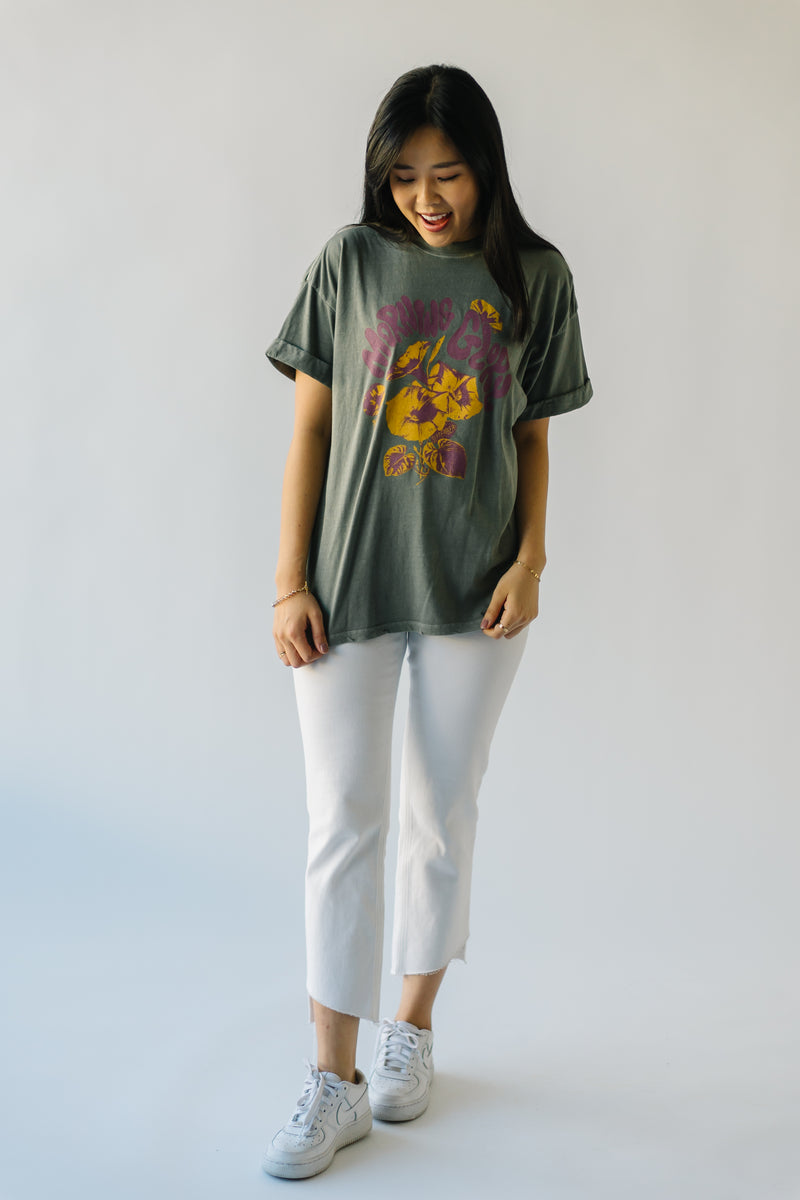 The September Morning Glory Tee in Army Green