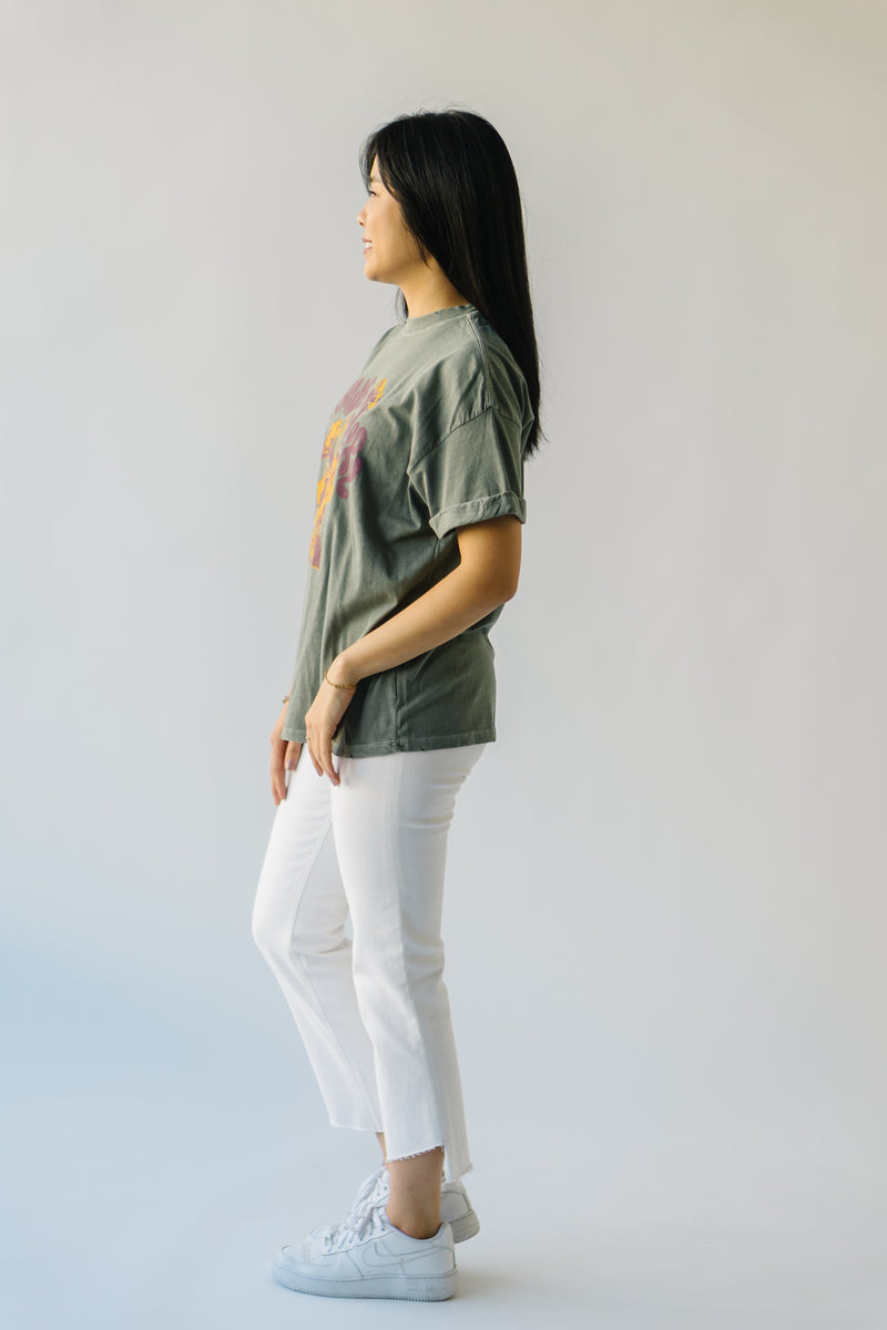 The September Morning Glory Tee in Army Green