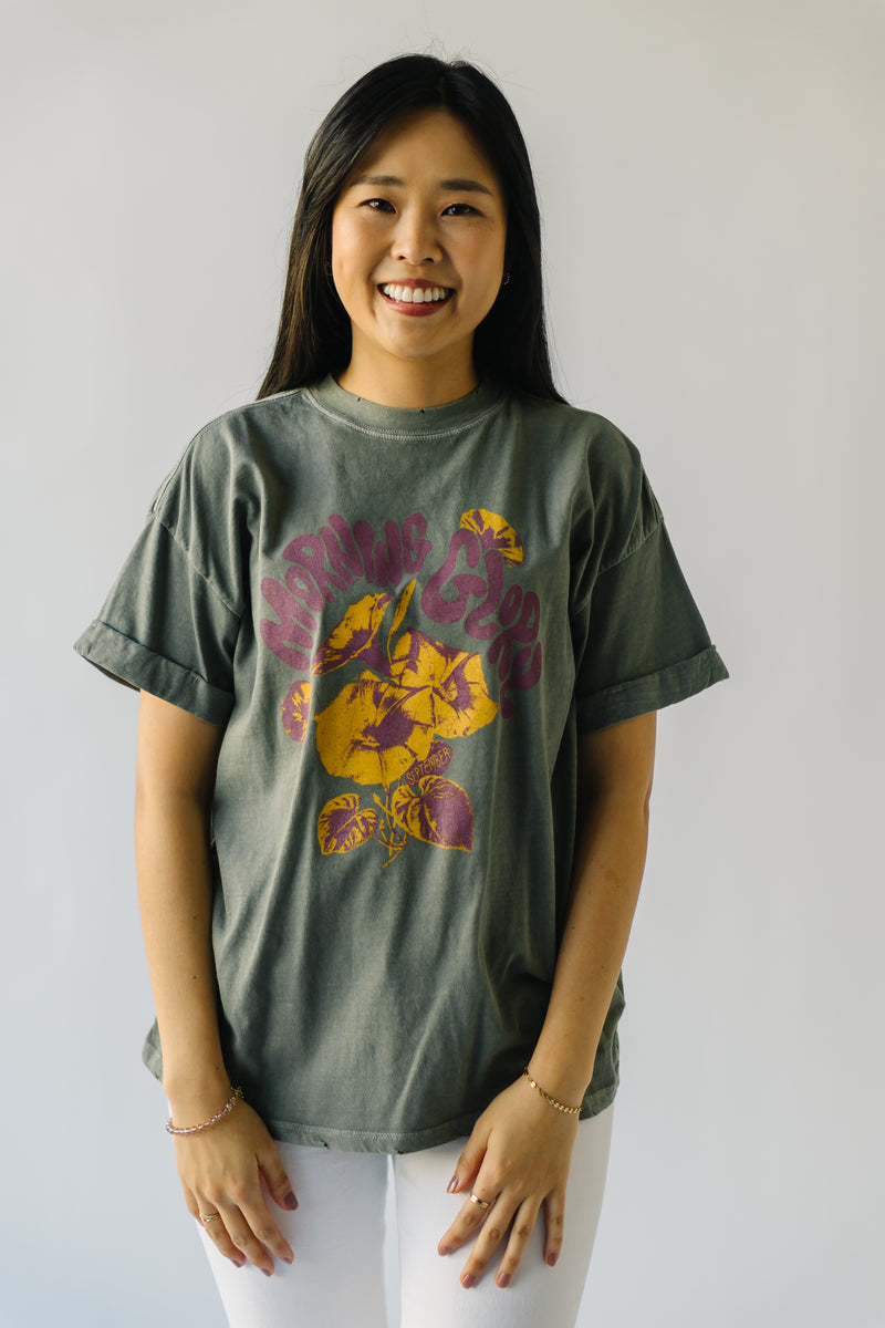 The September Morning Glory Tee in Army Green