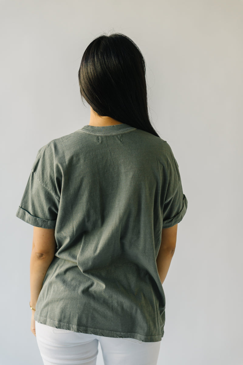 The September Morning Glory Tee in Army Green