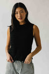 The Tate Smocked Tank in Black