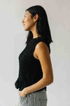 The Tate Smocked Tank in Black