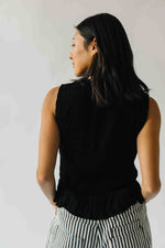 The Tate Smocked Tank in Black
