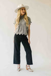 The Abbie Scallop Edge Sweater Vest in Grey