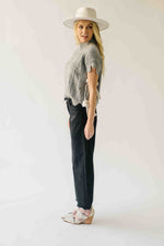 The Abbie Scallop Edge Sweater Vest in Grey