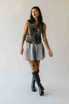The Maygen Button-Up Vest in Leopard