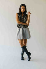 The Maygen Button-Up Vest in Leopard